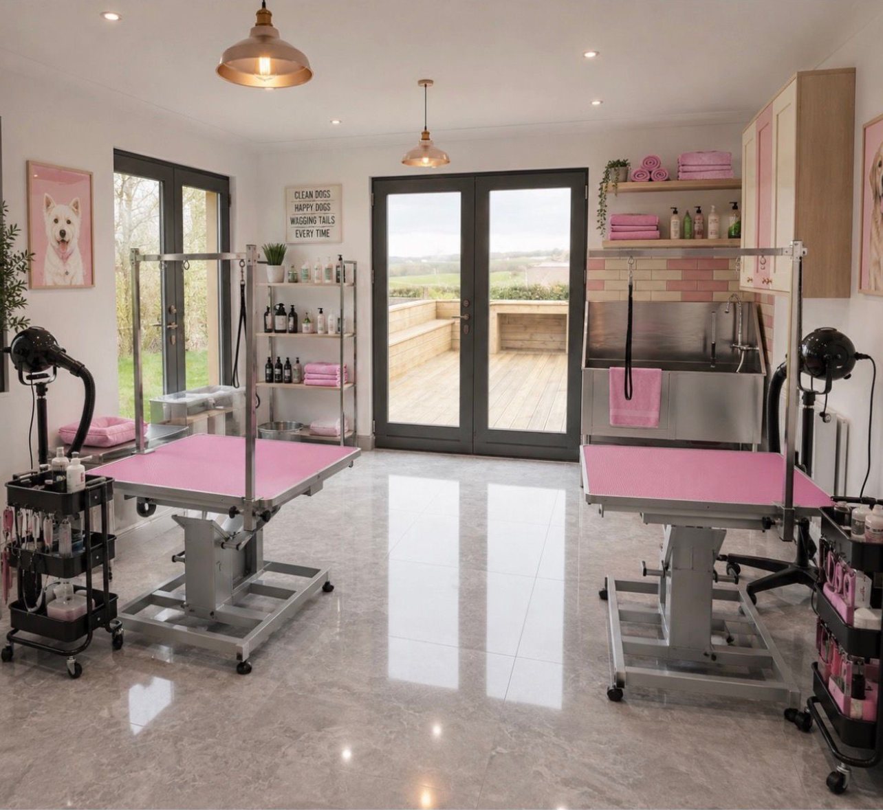 Inside the Polished Paws studio